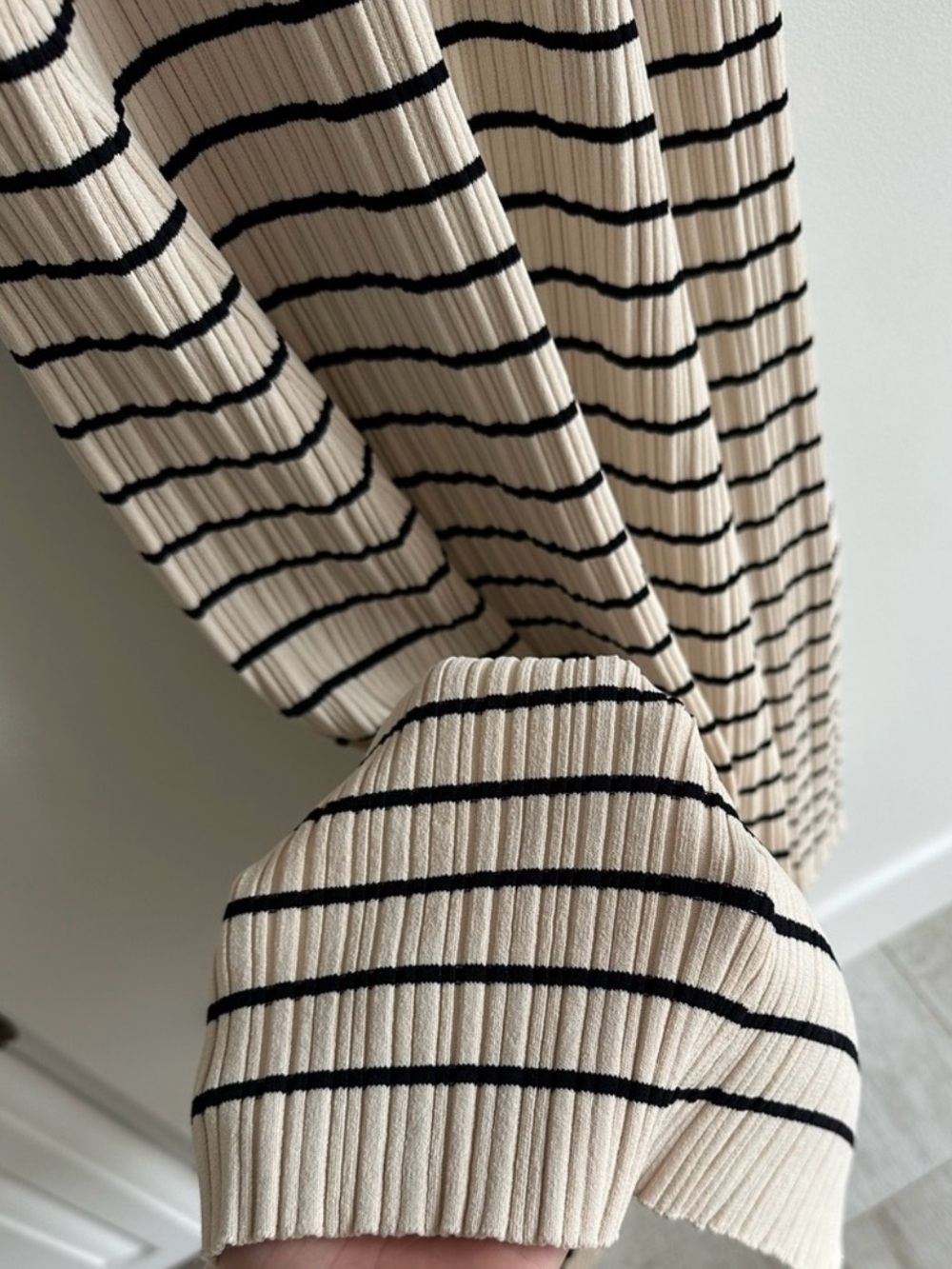 DISSH Billie Butter Stripe Ribbed Knit Maxi Dress Size L - Picture 14 of 16